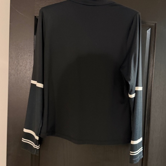 Black Long Sleeve Quarter Zip Top⛳️Fore all - Picture 4 of 5